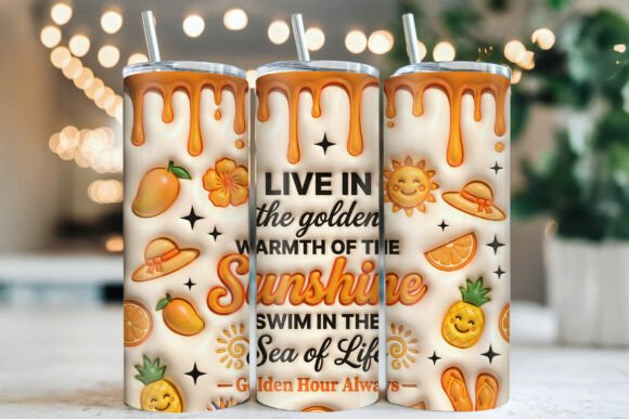 3D Inflated Summer Tropical Tumbler Wrap: Elevating Your Sublimation Projects