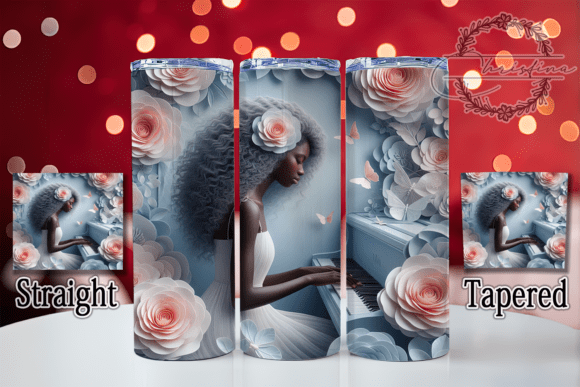 3D Melanin Queen Tumbler Design: A Stylish Addition to Custom Drinkware Projects