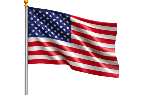 American Independence Day Flag 3D PNG: Strategic Asset Utilization for Commercial Design