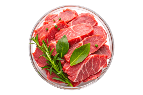 Beef Steak Meat on Cutting Board 3D PNG