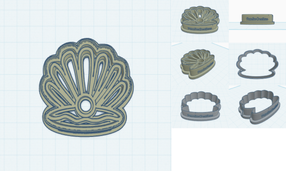 Clam Cookie Cutters 3D Model for 3D Printing: A Coastal-Themed Baking Essential