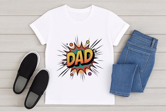 Dad Comic Explosion Pop Art Design – A Bold Tribute to Fatherhood
