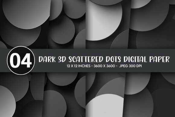 Dark 3D Scattered Dots Digital Paper: Strategic Applications for Modern Design and Branding