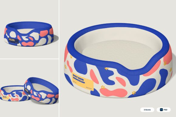 Elevating Pet Product Branding with a Realistic Pet Bed 3D Mockup