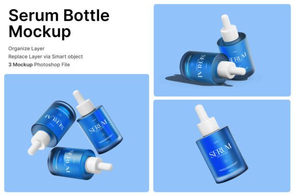 Elevating Skincare Branding with Realistic Serum Bottle 3D Mockups