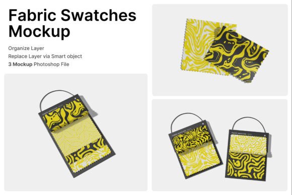 Elevating Textile Presentation with Fabric Swatches 3D Mockups