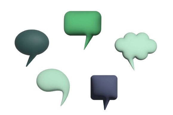 Enhance Your Designs with the 3D Speech Bubbles Icon Set