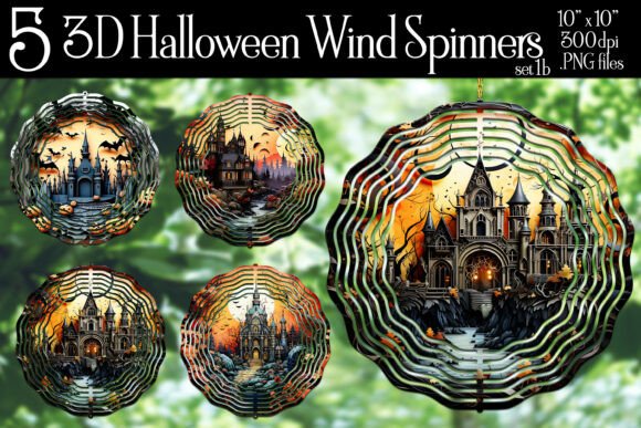 Evaluating Halloween 3D Style Wind Spinners, S2 for Sublimation Projects