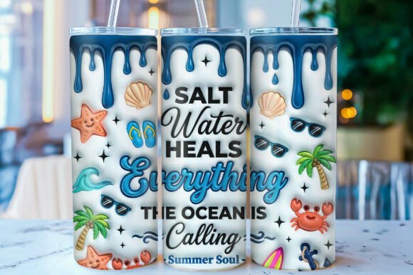 Evaluating the 3D Inflated Summer Beach Tumbler Wrap for Sublimation Projects