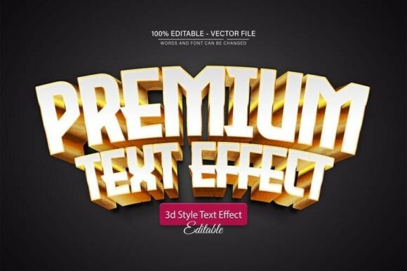 Premium Gold 3D Editable Text Effect Guide