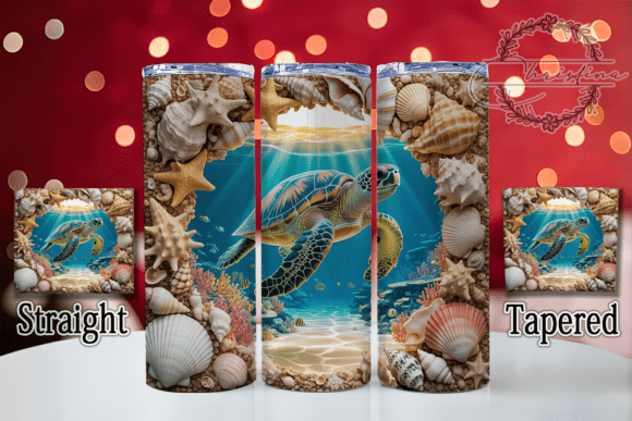 Sea Turtle Ocean 3D 20oz Tumbler: Strategic Asset for Custom Drinkware Production