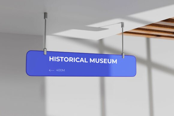 Signage Board 3D Mockup: Elevating Interior Brand Presentations
