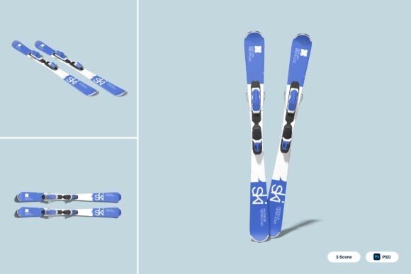 Ski Board 3D Mockup: Strategic Asset for Winter Sports Branding